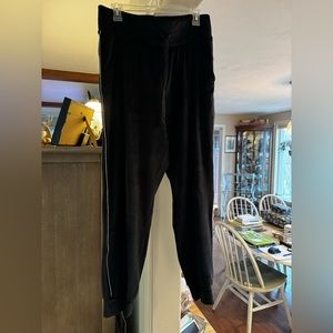 Black Velour Victoria’s secret banded pants with pockets and bling.
